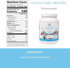 Mt. Capra Clean Whey Protein | Grass-Fed Undenatured Goat Whey Protein Powder | 24 g Protein Per Serving, All Natural, Non-GMO, High in Branch Chain Amino Acids | Unsweetened | 15 Servings - 16 oz