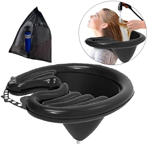 Inflatable Rinse Hair Wash Basin Fold Adjustable with Drainage,Hair Washing Sink,Portable Hair Shampoo Basin,for Bedridden, Children, Pregnant Women, and Patients at Home (Style4)