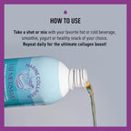Bioavailable Liquid Marine Collagen Peptides Drink- Hyaluronic Acid & VIT C - Reduces Wrinkles - Thick Hair, Lashes, Brows, Nails - No Gluten, Dairy, Nut, Soy - Unflavored Sweet, 16.9 oz