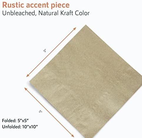 200 Eco Friendly Recycled Bar Biodegradable Napkins 5x5in Beverage Compostable