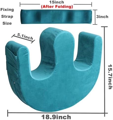 Sexysamba Bedridden Patient Turning Device with Fixing Strap Elderly Assistance Products Bed Rest Leg Pillow Patient Lift Aid Flannel Multifunctional Anti-Decubitus Nursing Products, Blue