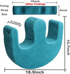 Sexysamba Bedridden Patient Turning Device with Fixing Strap Elderly Assistance Products Bed Rest Leg Pillow Patient Lift Aid Flannel Multifunctional Anti-Decubitus Nursing Products, Blue