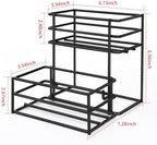 MCSAPIL Coffee Syrup Rack (4 Bottle Capacity)，Coffee Syrup Organizer for Coffee Bar,Kitchen.Small Wine Rack for Bar,Family,Storage for Syrup, Wine, Dressing