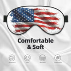 American Flag Brush Stroke Style Sleep Mask Eye Mask with Adjustable Strap, Eye Sleep Shade Cover Blocks Light for Women Men Airplane Travel Nap Meditation