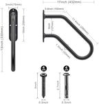 SELEWARE Heavy Duty Wall Mount Handrails for Outdoor Steps, Non-Slip Stair Grab Bars, U-Shaped Safety Railings for Porch, Garage, Garden, Indoor/Outdoor Use