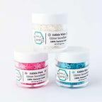 Dye-Free Edible Glitter Snowflakes - Vegan, Gluten-Free & Non-Toxic | Perfect for Cakes, Cupcakes, Drinks & Desserts by Simply Sucré (White, 1 Jar)