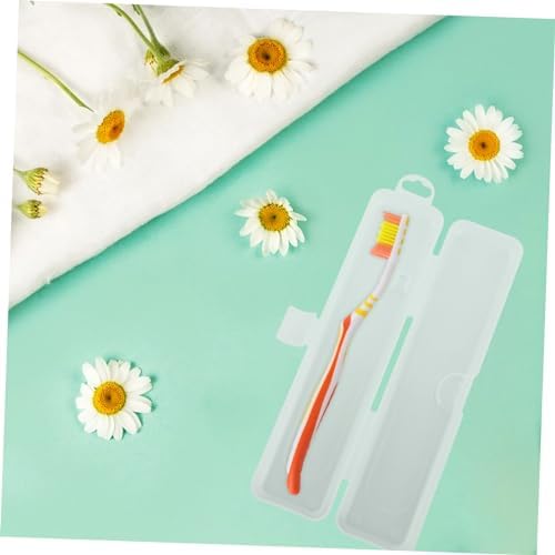 5pcs Portable Plastic Toothbrush Boxes Protective Covers for Travel Home Office