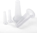 BWESOO 4Pcs Transparent Massage Cupping Set Silicone Mini Facial Cups Face Massager Helper Skin Care Neck Back Eyes Massaging Cup Safe to Use, Don't Worry About Burns Health Care Products