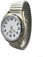 Charles Raymond Atomic Talking Watch - Sets Itself with a Touch of a Button! Unisex Watch w/Alarm Speaks Time, Day, & Date - Great for The Blind, Elderly or