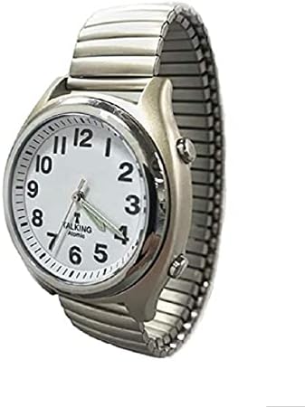 Charles Raymond Atomic Talking Watch - Sets Itself with a Touch of a Button! Unisex Watch w/Alarm Speaks Time, Day, & Date - Great for The Blind, Elderly or