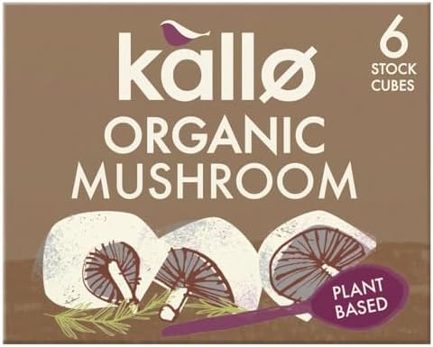 Kallo Organic Mushroom Stock Cubes 6 x 11g, 6 Pack
