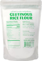 Soeos Glutinous Rice Flour 16 Ounce (Basic), 1 Pack Rice Flour for Baking or Cooking, All Natural White Rice Flour, Vegan, Gluten-Free
