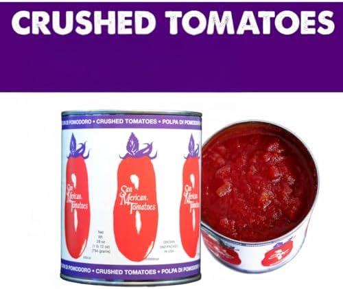SMT SAN MERICAN TOMATO - Crushed Canned Tomatoes - 28 Ounce (Pack of 6) - USA Grown