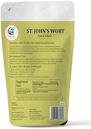 St Johns Wort 4 oz – St. John's Wort Herb Cut & Sifted – Saint John's Wort Loose Herb for Herbal Tea – Dried St John Wort – By Yogi’s Gift®
