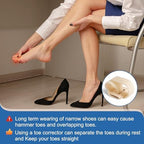 Hammer Toe Straightener for Women & Men - 2 Pack Hammer Toe Corrector for Crooked, Overlapping Toes, Toe Splint & Spacers for Toe Straightening and Relaxation