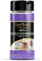 GranAroma Purple Nonpareils, Decorative Sprinkles, Cakes & Cookies, Bakery Staple (3 Ounce)