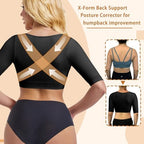 ONEW Upper Arm Shaper Compression Sleeves For Women Lipo Faja Post Surgery Slimming Posture Corrector Tops Shapewear