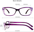 VisionGlobal 5 Pairs Reading Glasses with Spring Hinge, Blue Light Blocking Glasses for Women/Men