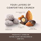 Snackathon Dusted Toffee Milk Chocolate Covered Almonds, 7 oz Resealable Bag, Whole Roasted Almonds Coated in Toffee and Creamy Milk Chocolate, Crunchy & Sweet Nut Snack, Made in USA