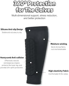 Ski Shin Guards Socks Soccer Gel Pads for Adults Calf Honeycomb Compression Sleeve Breathable Protector Pro Gear