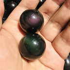 Stone Rainbow Obsidian Cat's Eye Obsidian, Crystal Ball