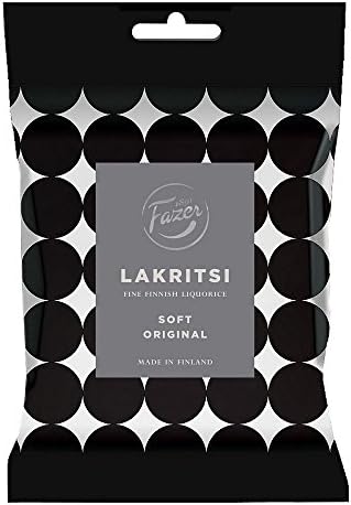 Fazer Lakritsi - Soft & Original - Finnish - Natural - Black Licorice - Liquorice - Candies - Sweets - Bag 150g
