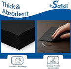400 Count Black Cocktail Napkins, 4.75x4.75 Inch 2-Ply Disposable Paper Napkins, Bulk Beverage Napkins for Dinner Wedding Bar Party and Daily Use