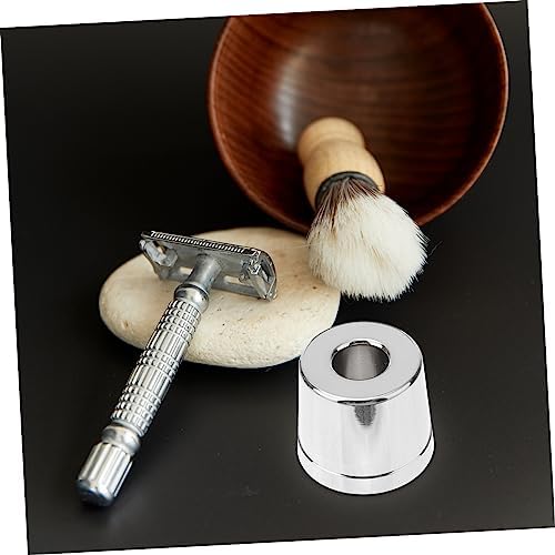 Didiseaon Shaver Base Shaving Holder Fashioned Razor Use Timeless Aluminum Alloy Silver