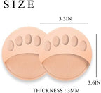 Metatarsa Foot Pads Reusable Soft Ball of Foot Cushions Forefoot Pads for Women Prevention Pain Relief Honeycomb Fabric Foot Pads (2 Pairs Beige /1 Pair Black)