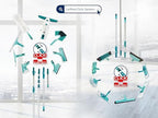 Leifheit Click System Handle, Mop Handle Adjustable and Extendable Between 145-400 cm, Telescopic Pole to Extend Reach of Squeegee, Duster or Mop Head