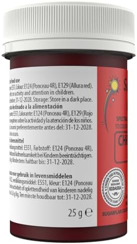 Valentines day, Red Sugarflair Spectral concentrated paste, Food Colouring, cake decoration- Chrsitmas Red. by Culpitt