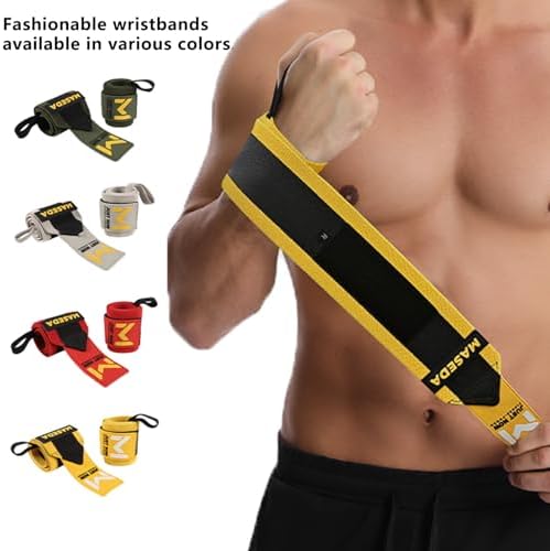 Pro-Grade Weightlifting Wrist Wraps (24") for Gym, Strength Training, and Powerlifting(1 Pair) - Heavy-Duty Thumb Loop Straps for Maximum Wrist Support in Bodybuilding & Fitness (Men & Women)
