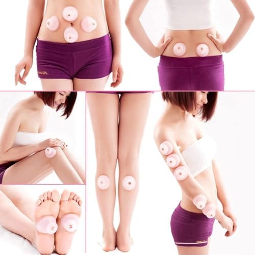 Japard Silicone Cupping Therapy Set, 12Pcs Professional Chinese Suction Cups for Feet Foot Arm Back Massage, Cellulite Reduction Women Gift
