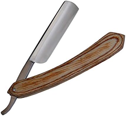 Professional Barber Sharp Straight Edge Knife Men’s Cut Throat Shaving Razor Vintage Wood Handle Salon Classic Handle – Shave Ready with Pouch By Sharpend