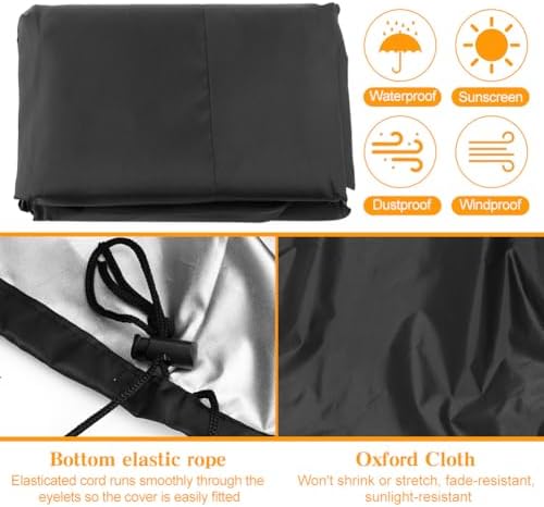 Wheelchair Cover, Mobility Scooter Storage Cover, Electric Wheelchair Cover, Wheelchair Cover for Storage, Waterproof Mobility Scooter Cover, Waterproof & Dustproof Cover (Black)