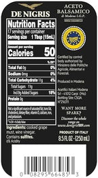 De Nigris Balsamic Vinegar Of Modena Excellence Line Founder's Edition Recipe (70% Grape Must) 8,5 Oz (250ml) | Balsamic Vinegar From Modena Italy Thick and Intense | Aged