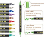 FUNSHOWCASE 10 Edible Markers Metallic Double-sided Bullet and Brush