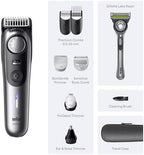 Braun Series 9 PRO All-in-One Beard & Body Grooming Kit for Men, Cordless Trimmer, Hair Clippers & Shaver for Face, Hair & Body with Gillette Labs Razor, AIO 9550
