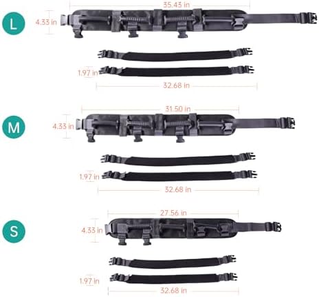 Gait Belt with 7-Pivot Handle - Lift Assist Technology Reduces Caregiver Strain 40%, Strap Quick Release Buckle，Detachable Thigh Belt (Black, M)