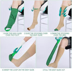 Vicenpal 2 Pcs Sock Aid Device for Putting on Socks Slide Compression Stocking Helper Tool Assist Device Compression Donning Gloves for Seniors Elderly Women