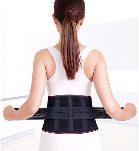 Back Support Belt, Adjustable Breathable Lower Back Brace, Far Infrared Lumbar Belt Fit Injury Prevention (Size : M)