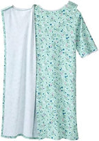 Silverts Women’s Adaptive Clothing Open Back Knit Nightgown, Assisted Dressing Gown for Elderly, Nursing Home Wear