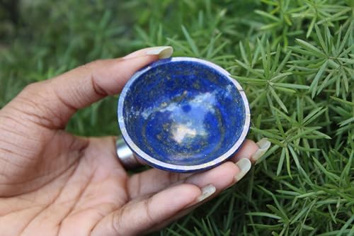 Jet Lapis Lazuli Gemstone Bowl (Approx 2 Inch) – Handcrafted Natural Crystal Decorative Bowl