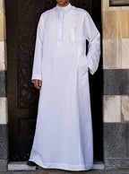 JPXH Men's Muslim Clothes Islamic Thobe Middle Eastern Kaftan Dress Abaya Dubai Arab Robes