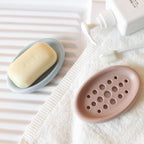 Cabilock Silica Gel Soap Holder Hollow Soap Dish Drying Tools Placing Rack with Drainage 3pcs for Home Shower Sink Use Random Color Random Color