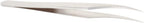 Utoolmart 125mm Professional Stainless Steel Precision Tweezers Dolphin-shaped Tip Tweezers for lash Extensions Square Box 1pcs