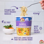 Dr. McDougall's Vegan Ramen Chicken Soup - Chicken Noodle Soup - Instant Ramen Noodle Cups - Oil-Free, Non-GMO, Organic - 1.4 Ounces - Pack of 6