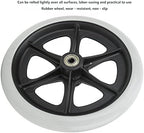 Garosa Wheelchair Front Wheels 8 Inch Front Caster Disabled Anti-Slip TPR Wheels Wheel Replacement for Wheelchairs Rollators Walkers(8 Inch)