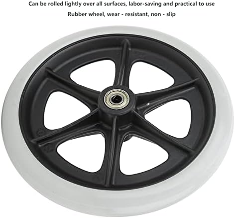 Garosa Wheelchair Front Wheels 8 Inch Front Caster Disabled Anti-Slip TPR Wheels Wheel Replacement for Wheelchairs Rollators Walkers(8 Inch)