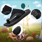 CLSQLXYJZC Men's Orthopedic Closed Toe Sandals Shoes, Summer Fashion Breathable Bunion Slip-On Corrector Sandals for Mens, Casual Non- Slip Hallux Valgus Open Toe Flip Flops, for Papa Husband